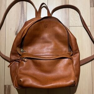 Madewell Mini Lorimer Tan Leather Backpack